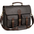 Vintage-Stil Messenger Tasche Dunkelgrau und Braun