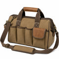 Strapazierfähige Werkzeugtasche mit verstellbarem Schultergurt, Khaki