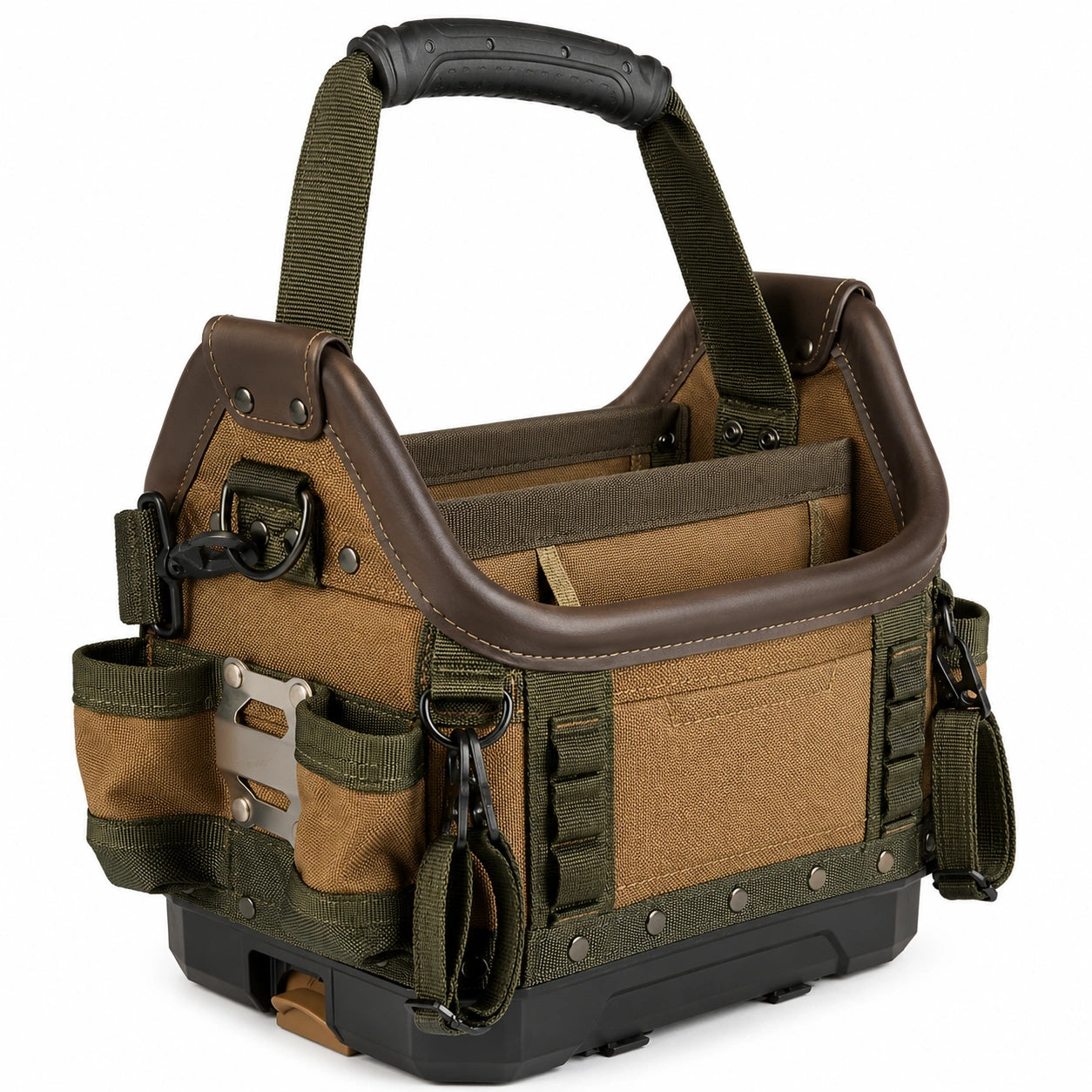 Robuste Werkzeugtasche 35cm x 20cm x 30cm Oliv/Braun