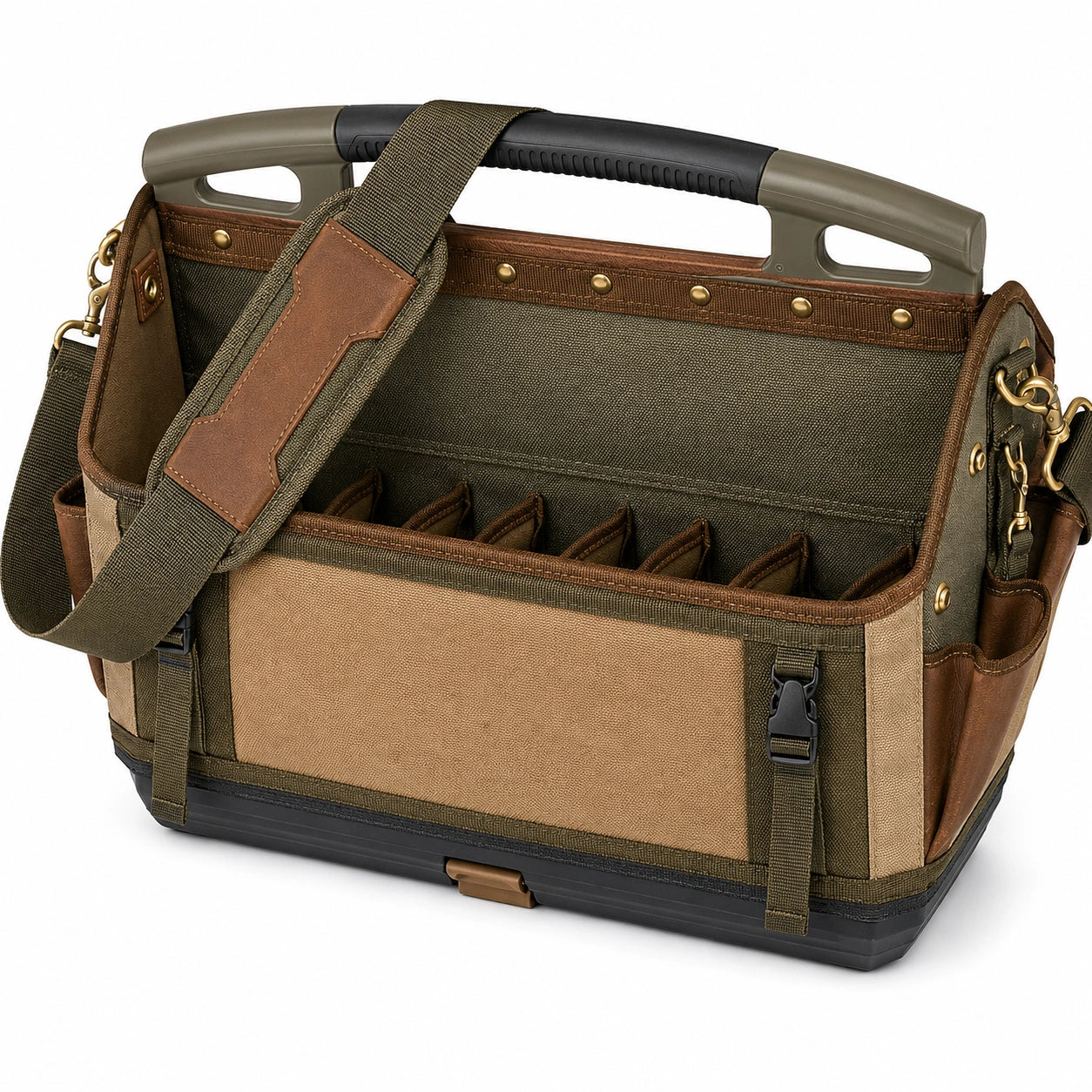 Robuste Werkzeugtasche Tragbar Canvas Oliv/Khaki