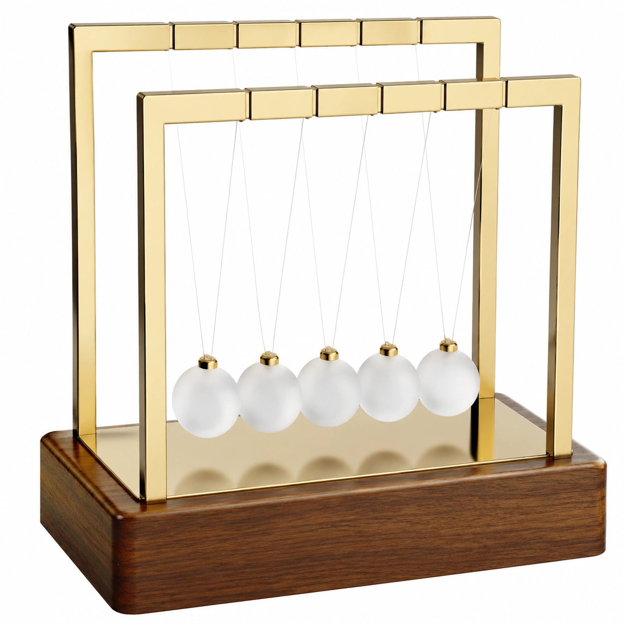 Newton Pendel Dekorativ mit Glas-Kugeln Gold