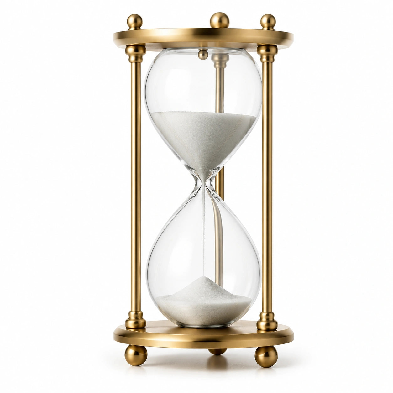Dekorative Sanduhr mit Metallrahmen in Gold, 60 Minuten, 30 cm