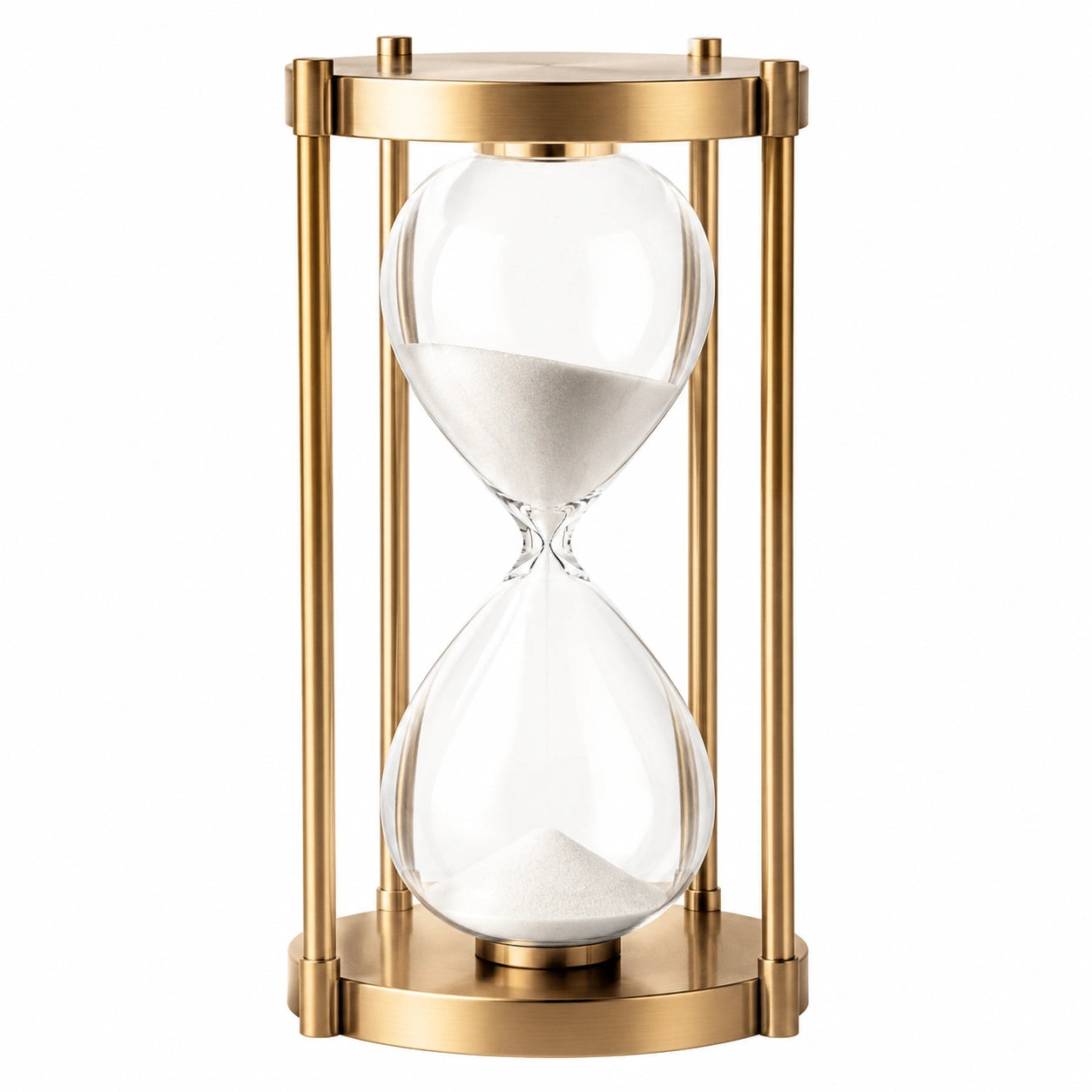 Goldene Sanduhr mit Metallrahmen, 30 Minuten