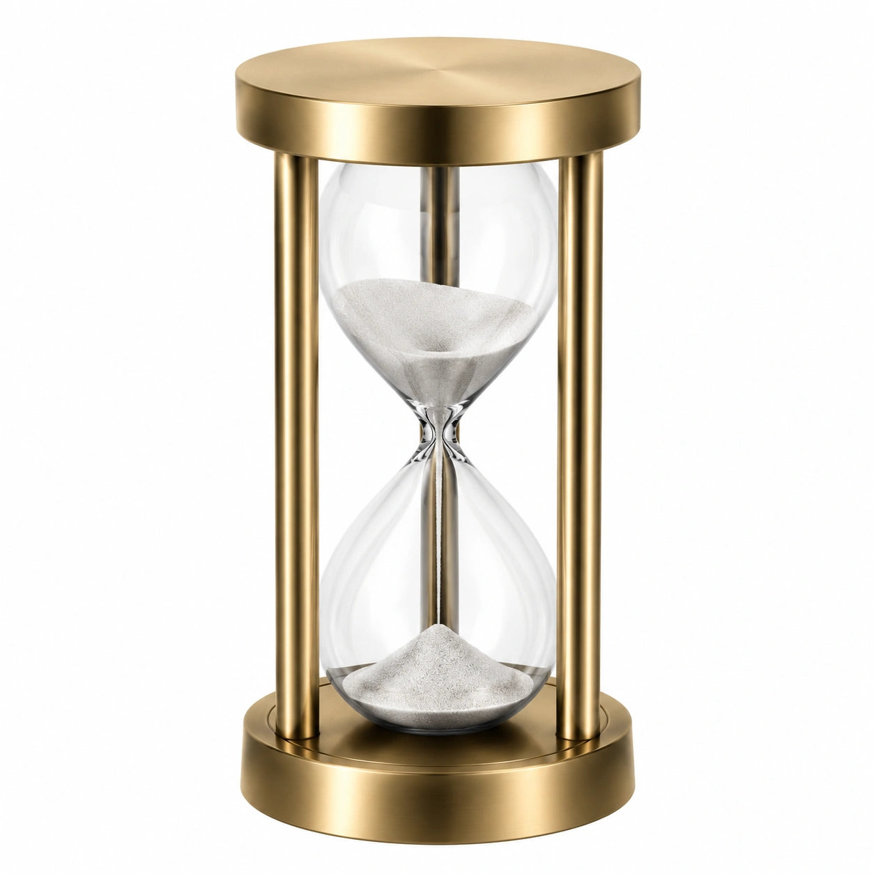 Goldene Sanduhr mit Metallrahmen, 60 Minuten Zeitmessung